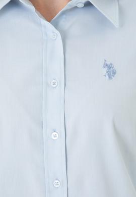 Kadın Açık Mavi Uzun Kollu Basic Gömlek - 50271262004