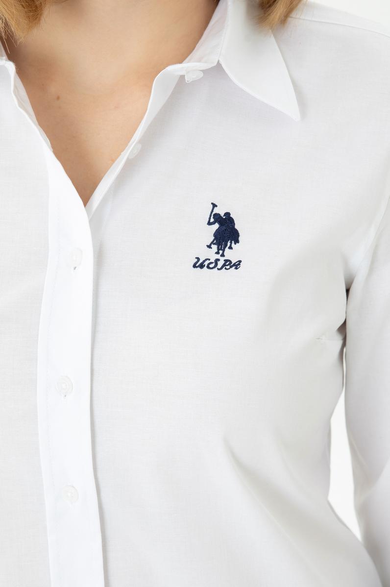 Kadın Beyaz Uzun Kollu Basic Gömlek