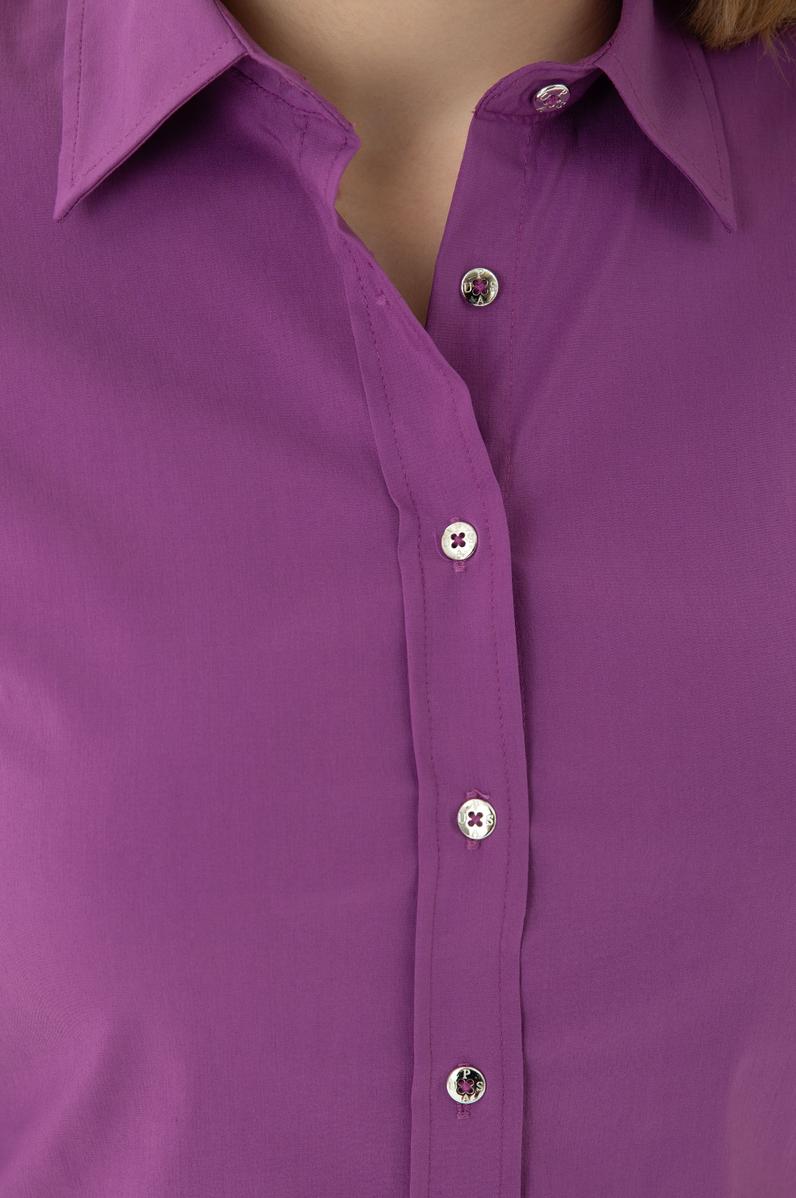 Kadın Violet Uzun Kollu Basic Gömlek