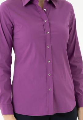 Kadın Violet Uzun Kollu Basic Gömlek - 50271263051