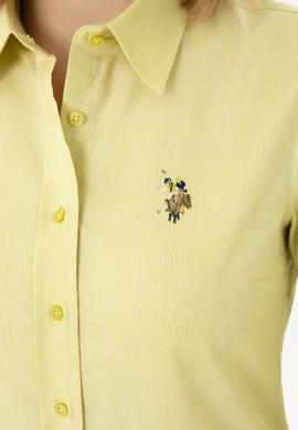 Kadın Fıstık Yeşili Uzun Kollu Basic Gömlek - 50271268043