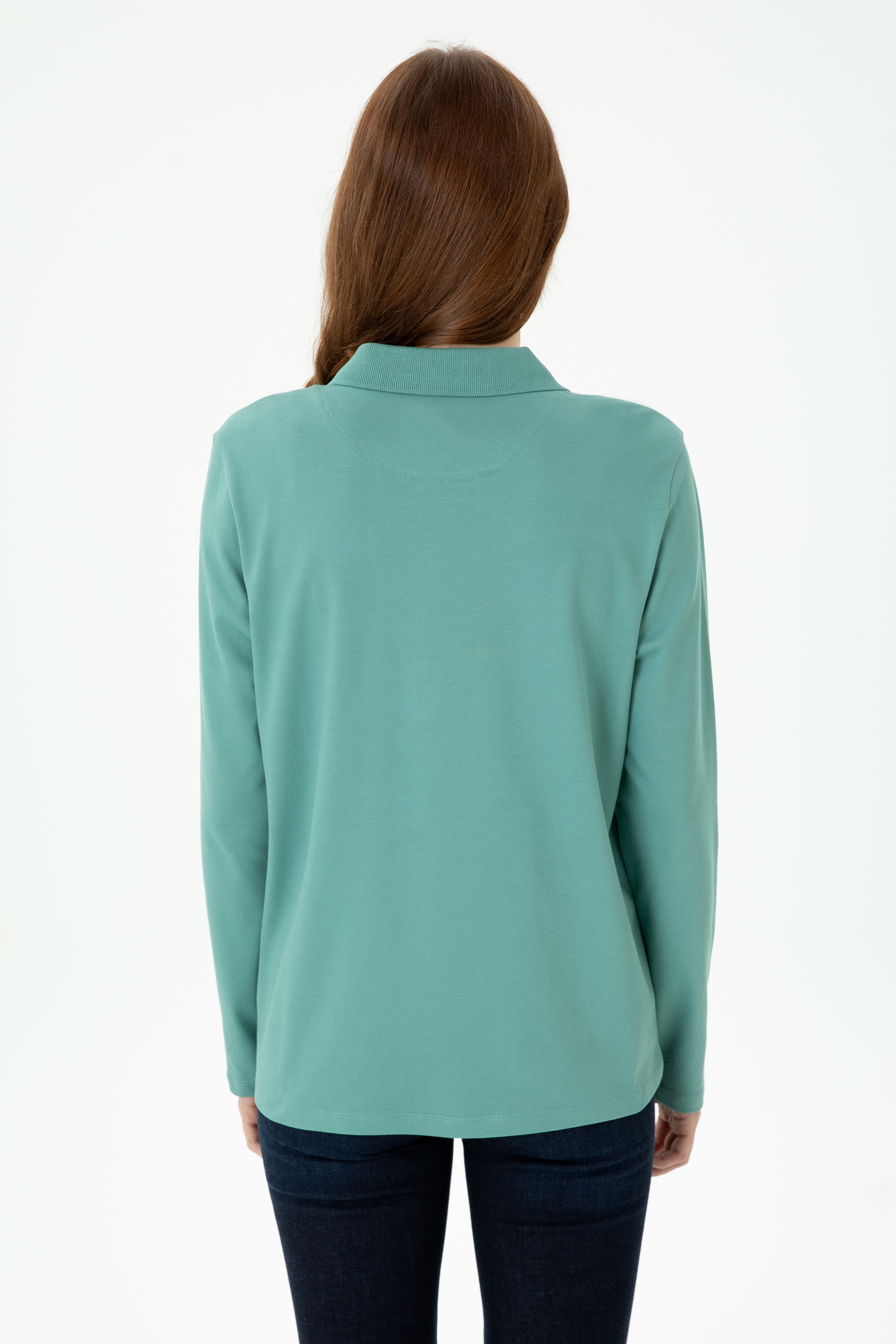 Kadın Mint Basic Sweatshirt - Image 5