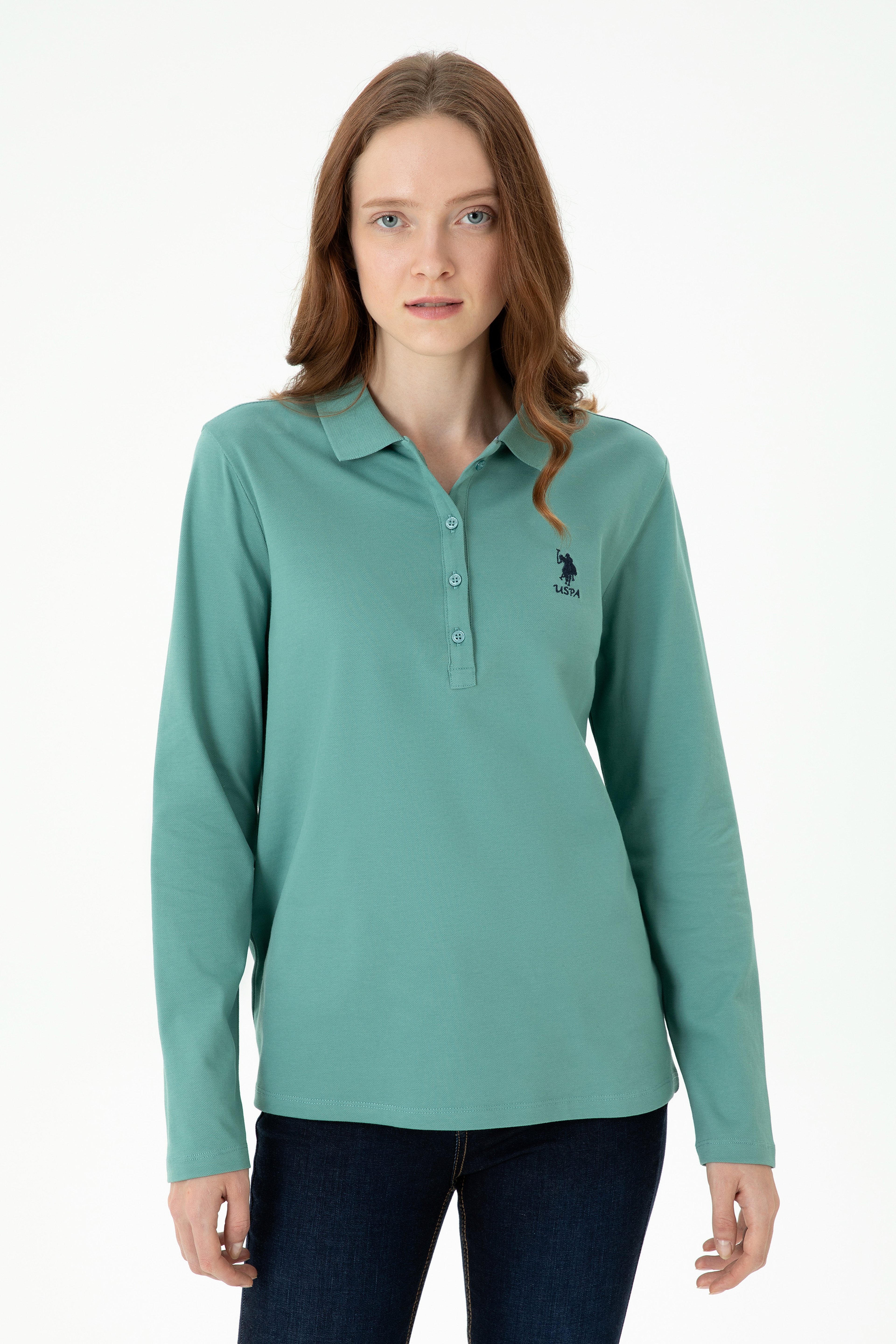 Kadın Mint Basic Sweatshirt - Image 1