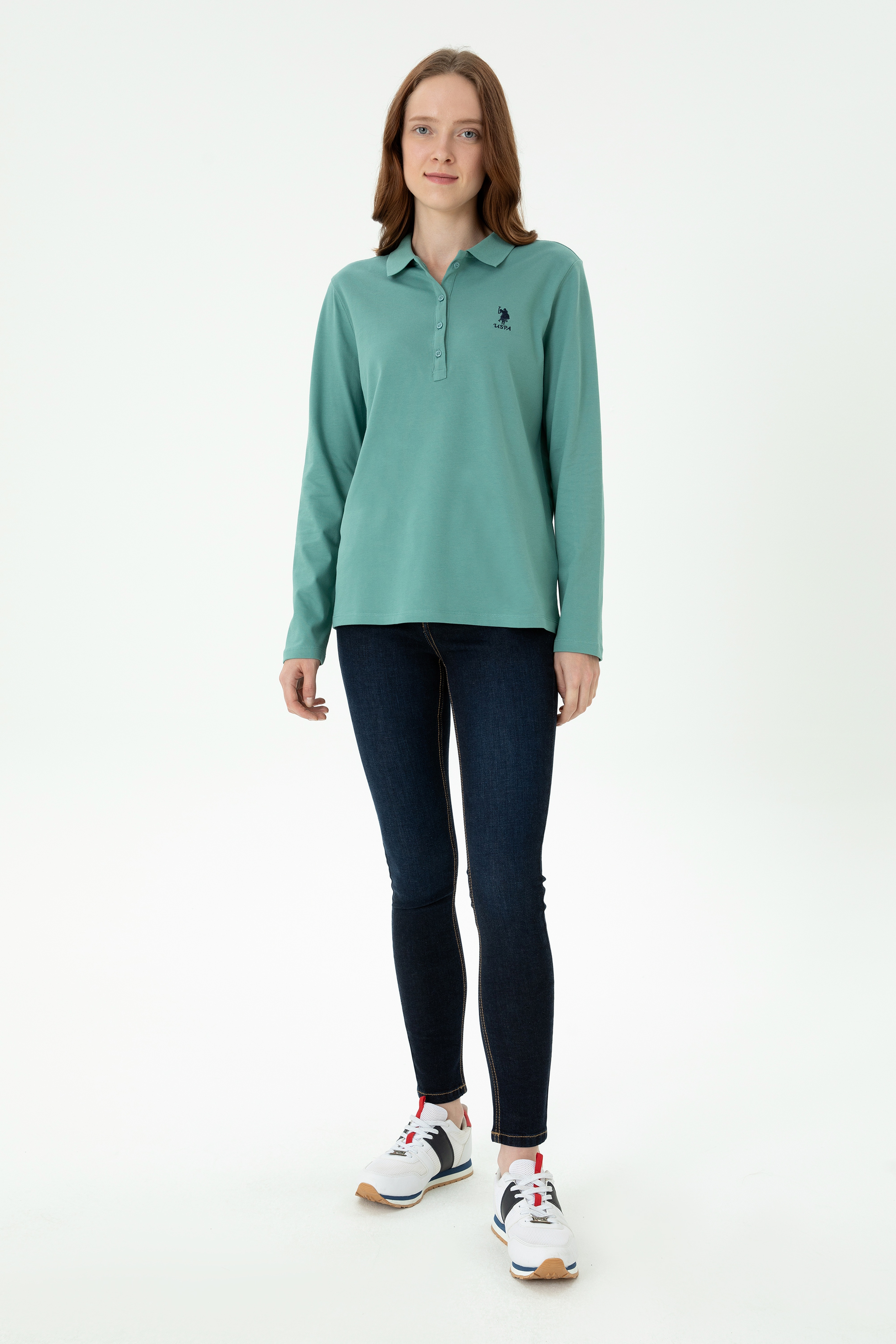 Kadın Mint Basic Sweatshirt - Image 4
