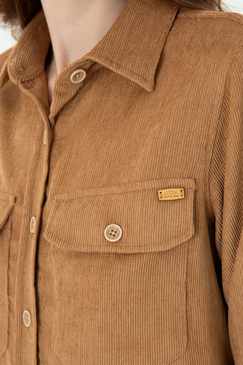 Kadın Kum Uzun Kollu Gömlek - 50271848019