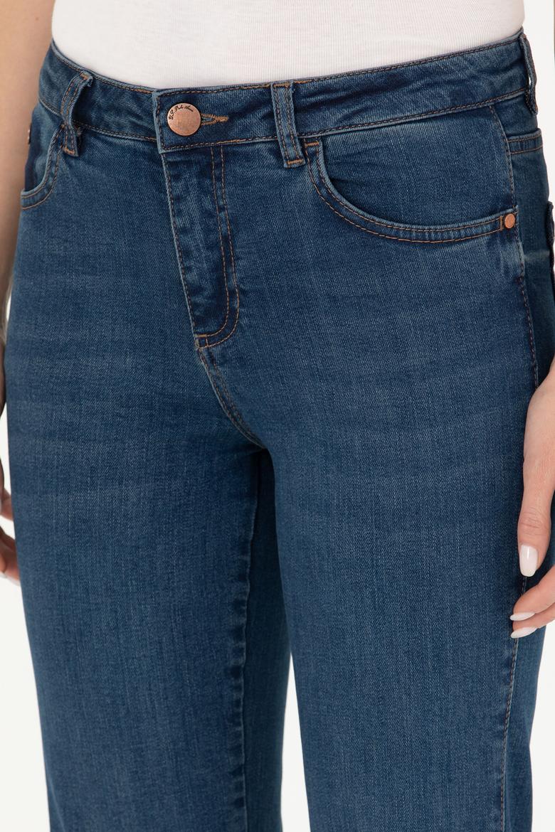 Kadın Mavi Jean Pantolon - 50272290003