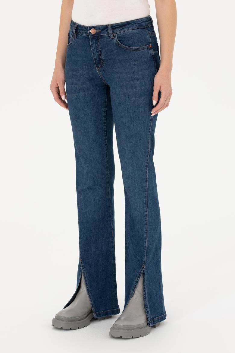 Kadın Mavi Jean Pantolon - 50272290003