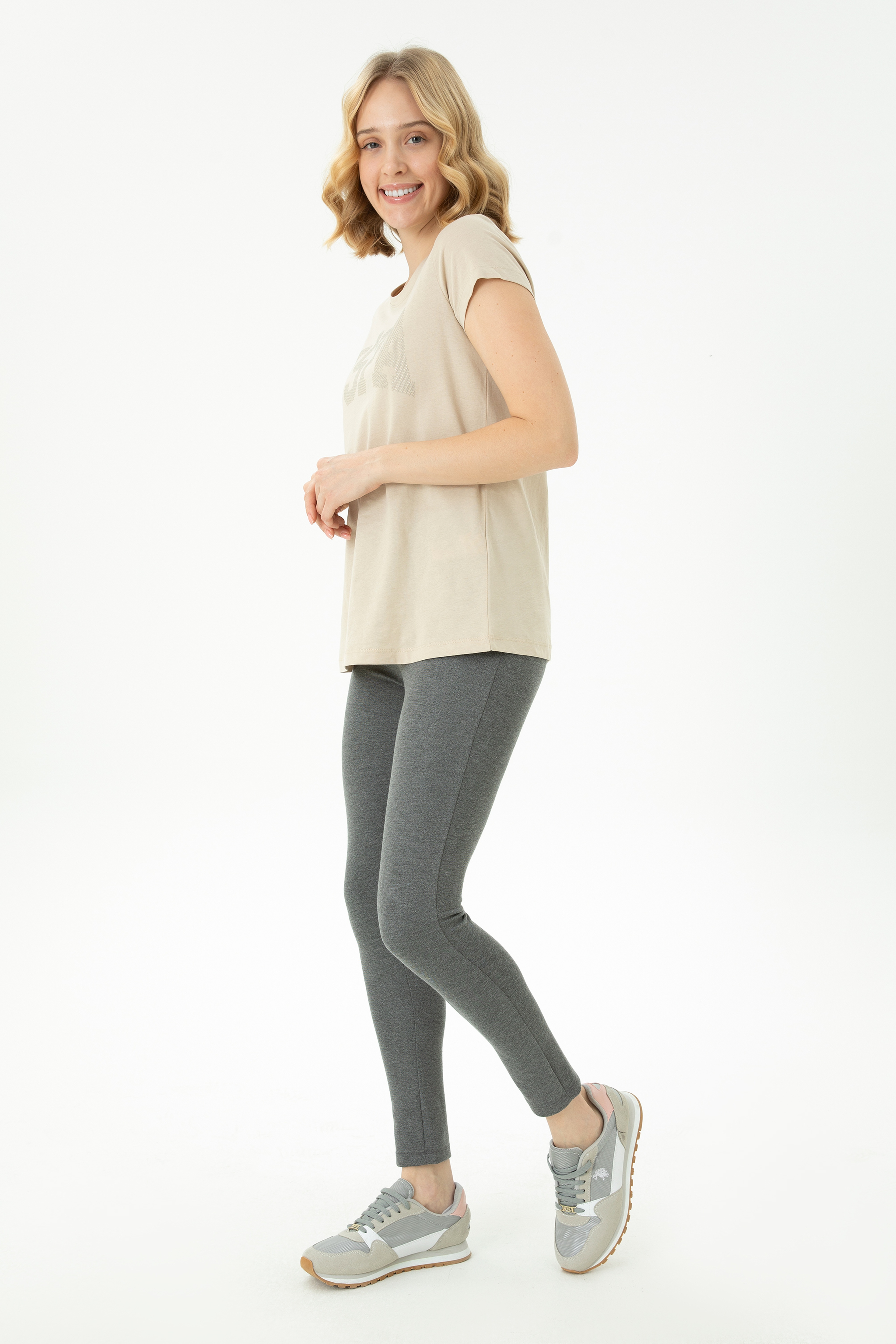 Kadın Antrasit Melanj Eşofman Altı