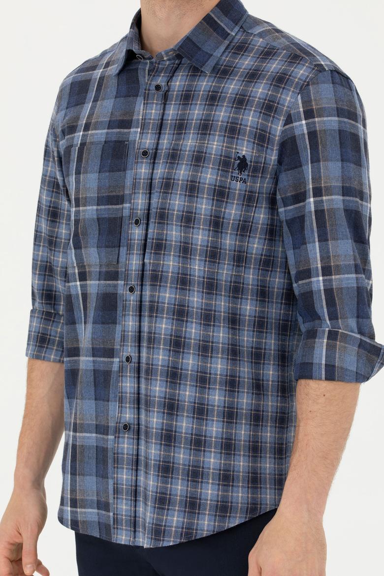 Erkek Mavi Uzun Kollu Gömlek - 50279511027