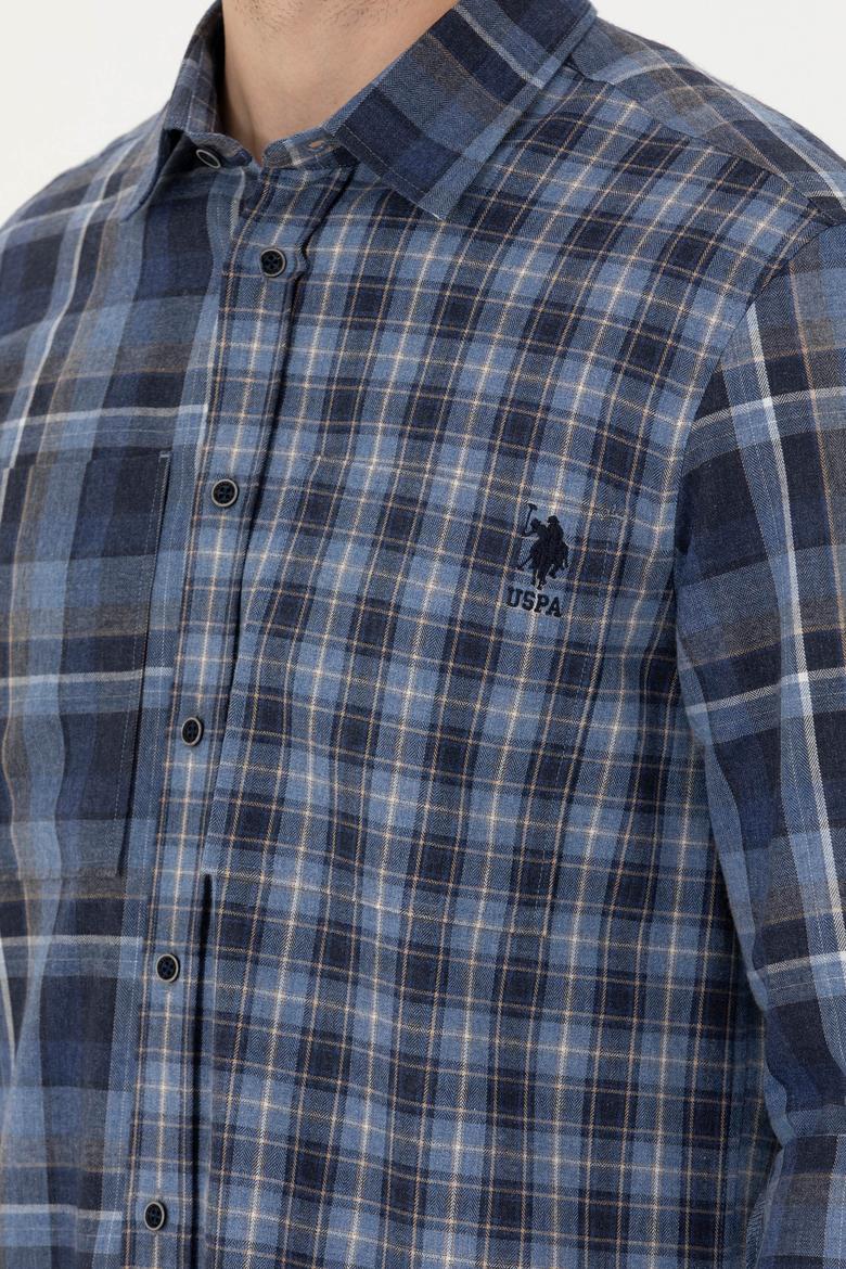 Erkek Mavi Uzun Kollu Gömlek - 50279511027