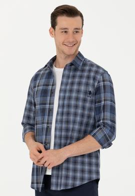 Erkek Mavi Uzun Kollu Gömlek - 50279511027