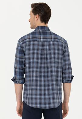 Erkek Mavi Uzun Kollu Gömlek - 50279511027