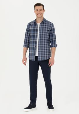 Erkek Mavi Uzun Kollu Gömlek - 50279511027