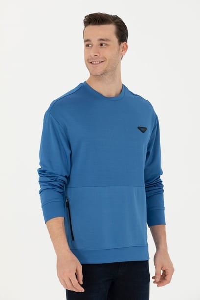 Erkek Saks Sweatshirt