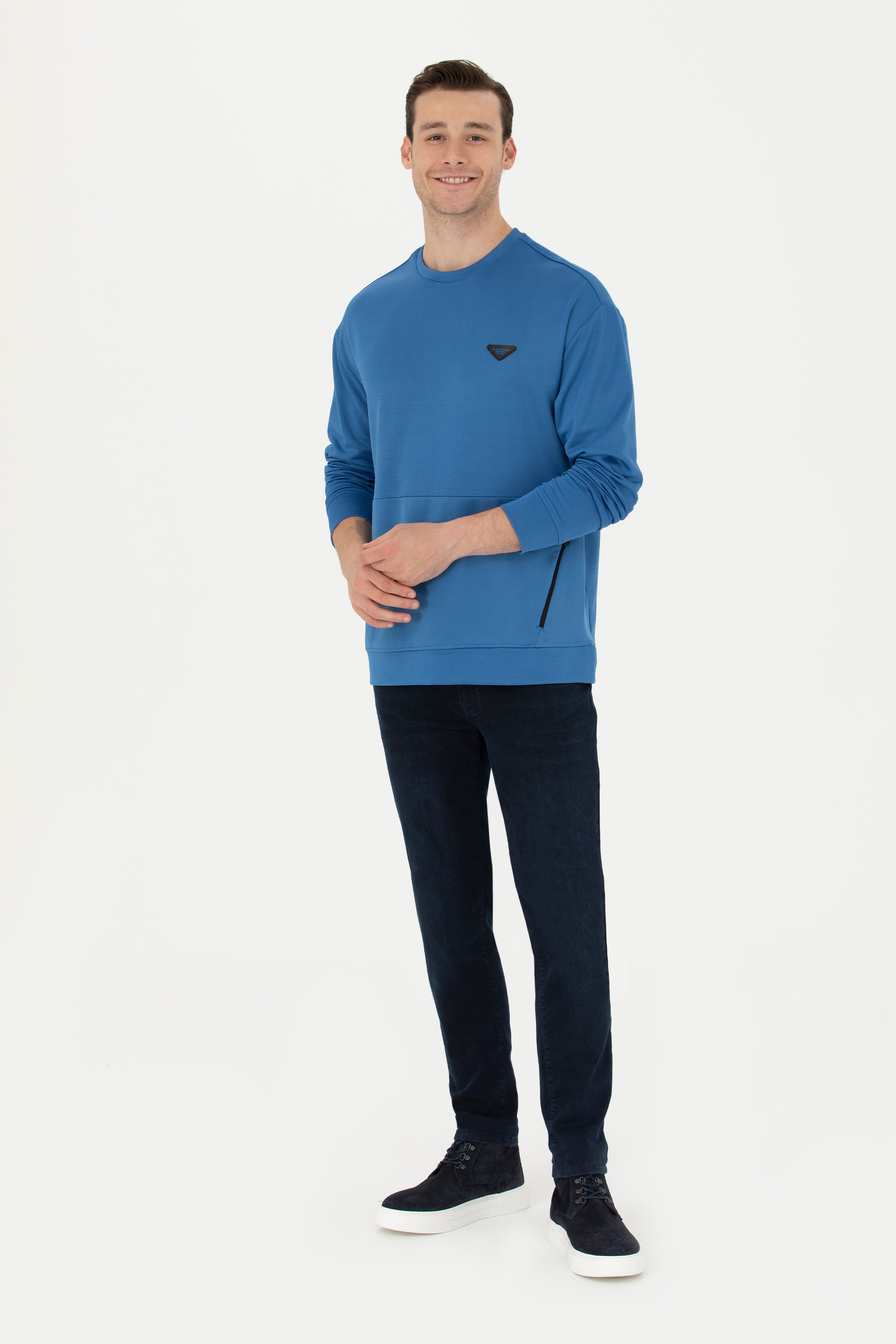 Erkek Saks Sweatshirt - Image 4