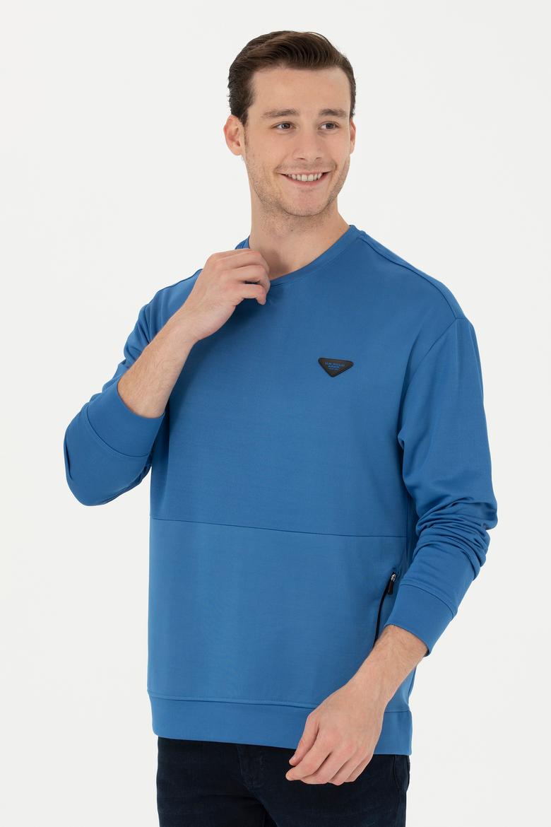 Erkek Saks Sweatshirt