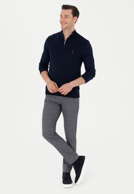 Erkek Lacivert Kanvas Pantolon - 50272269116