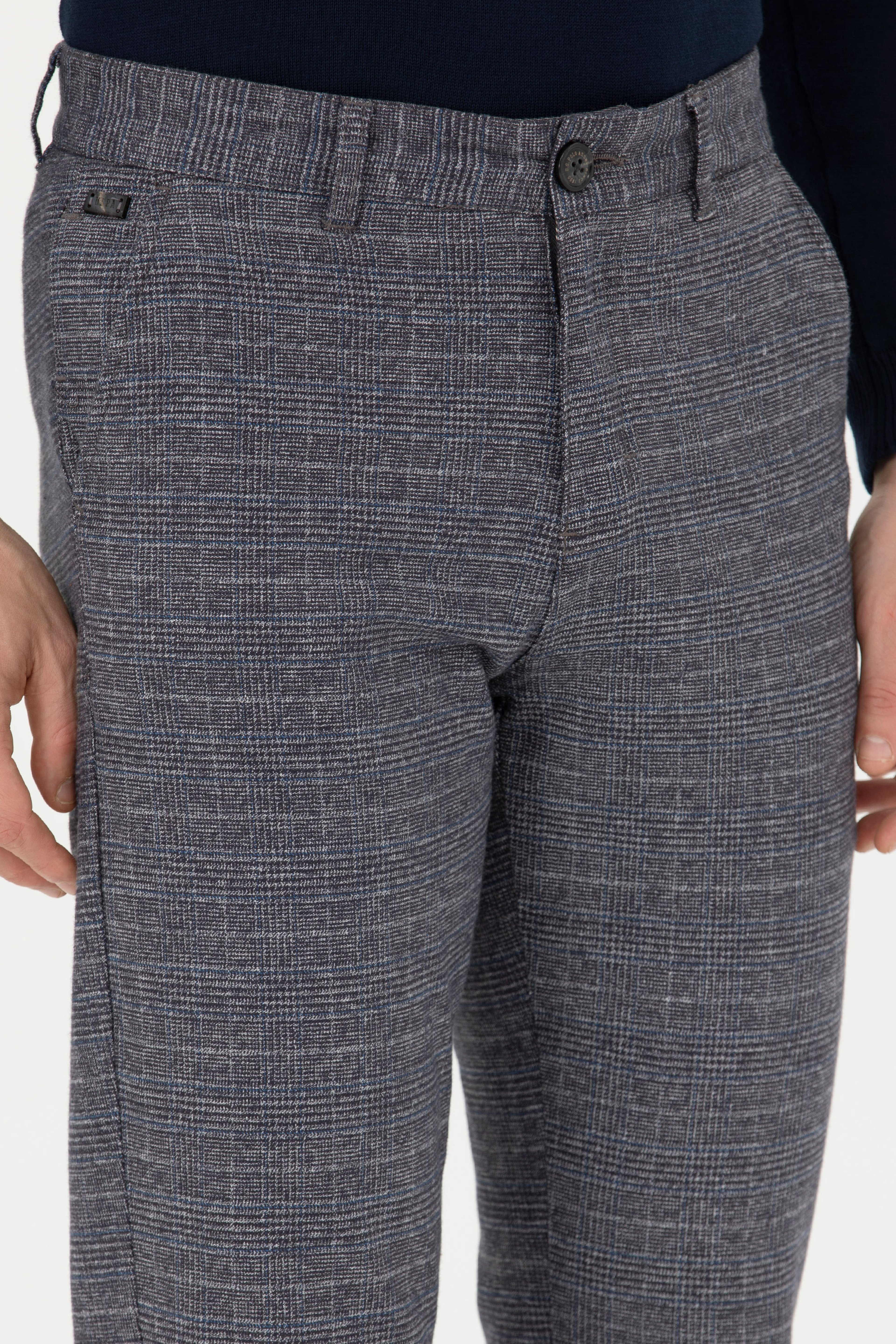 Erkek Slim Fit Lacivert Kanvas Pantolon - Image 6