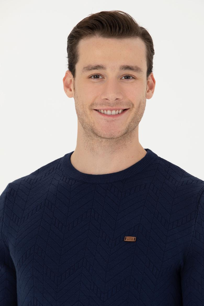 Erkek Lacivert Kazak - 50271000002