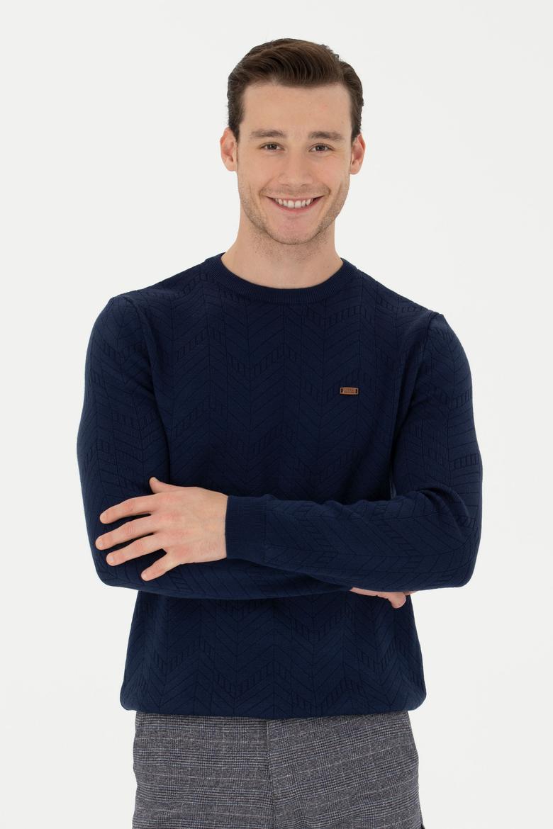 Erkek Lacivert Kazak