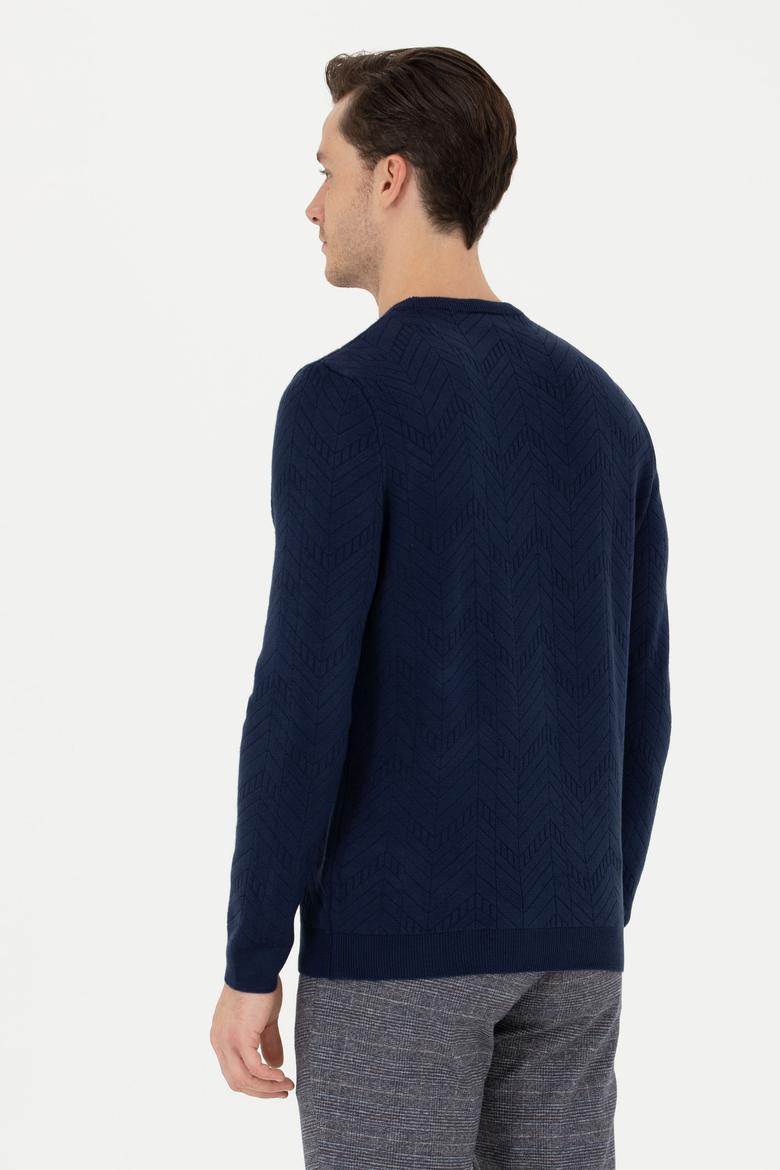 Erkek Lacivert Kazak - 50271000002