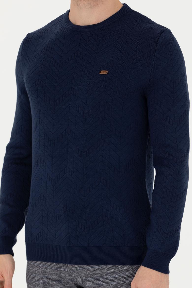 Erkek Lacivert Kazak - 50271000002