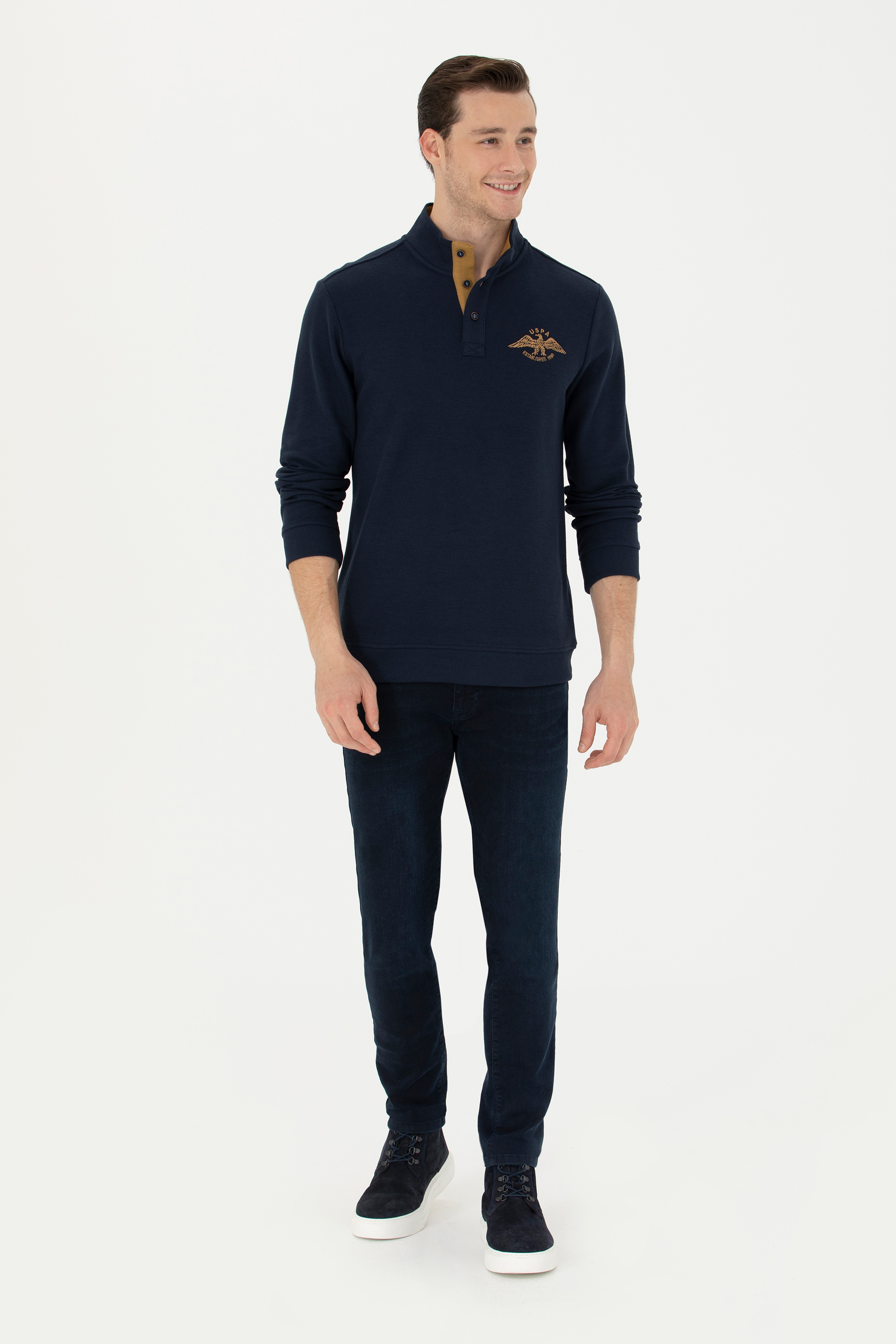 Erkek Lacivert Sweatshirt