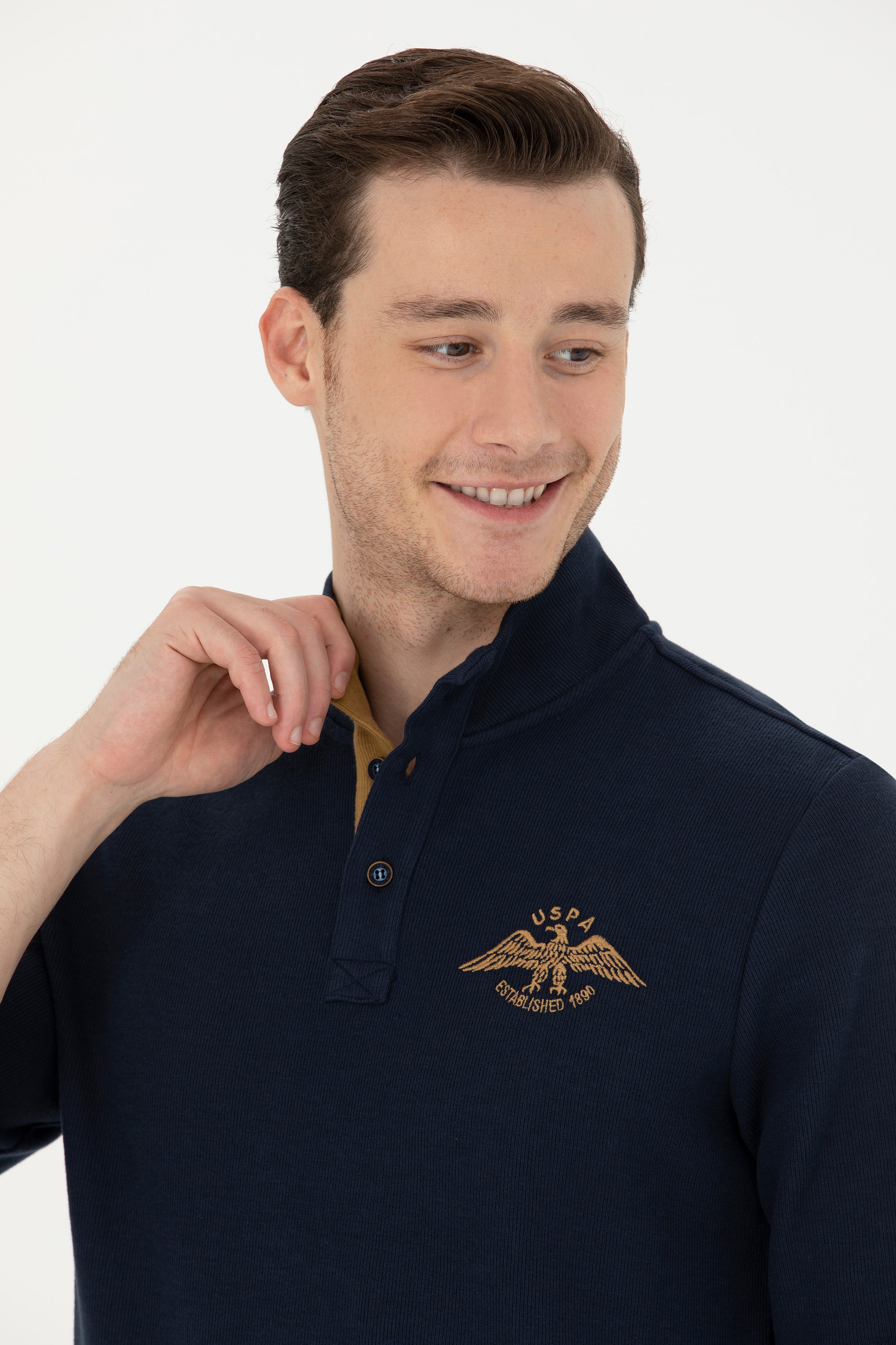 Erkek Lacivert Sweatshirt - Image 2