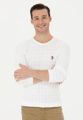 Erkek Beyaz Basic Kazak - 50268940047