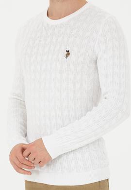 Erkek Beyaz Basic Kazak - 50268940047