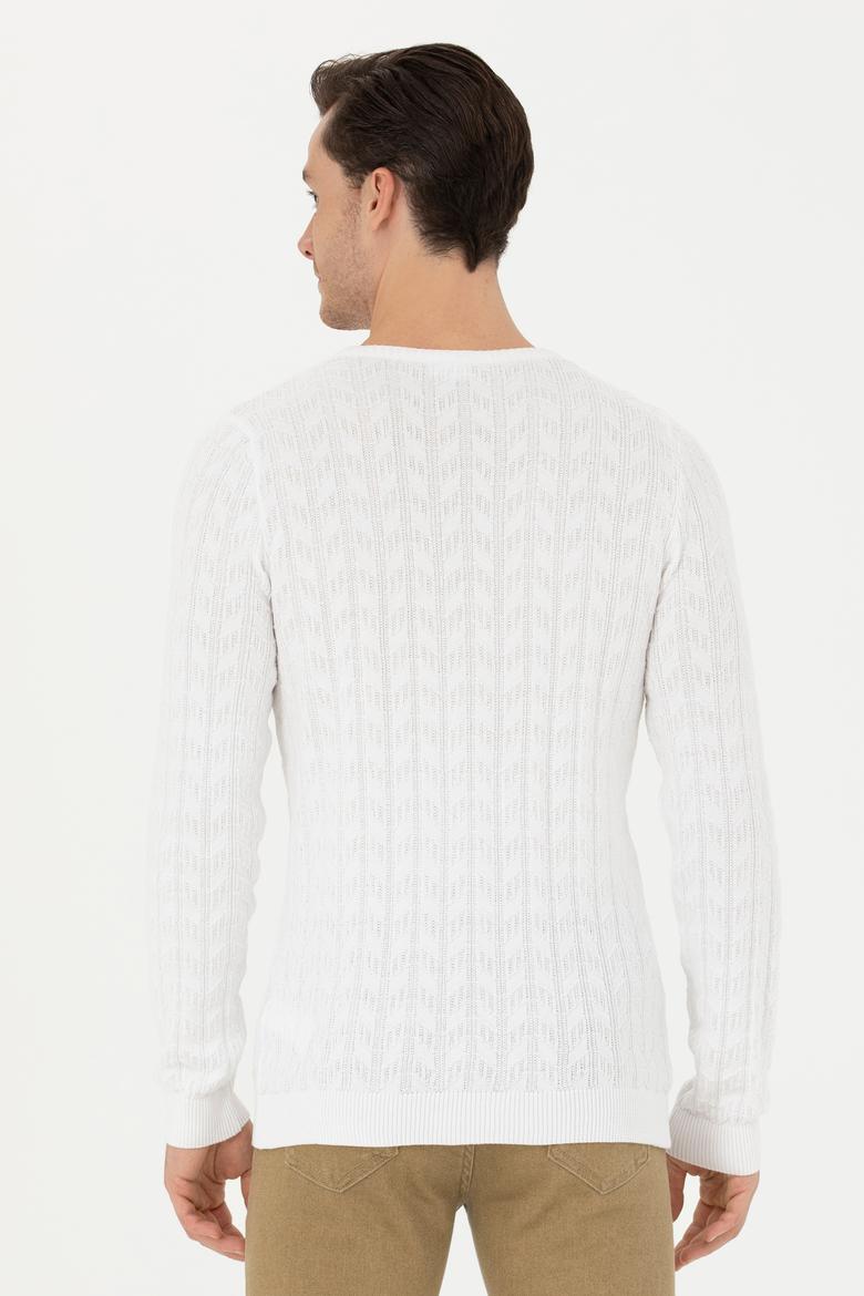 Erkek Beyaz Basic Kazak - 50268940047