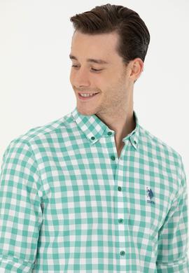 Erkek Yeşil Uzun Kollu Gömlek - 50264391029