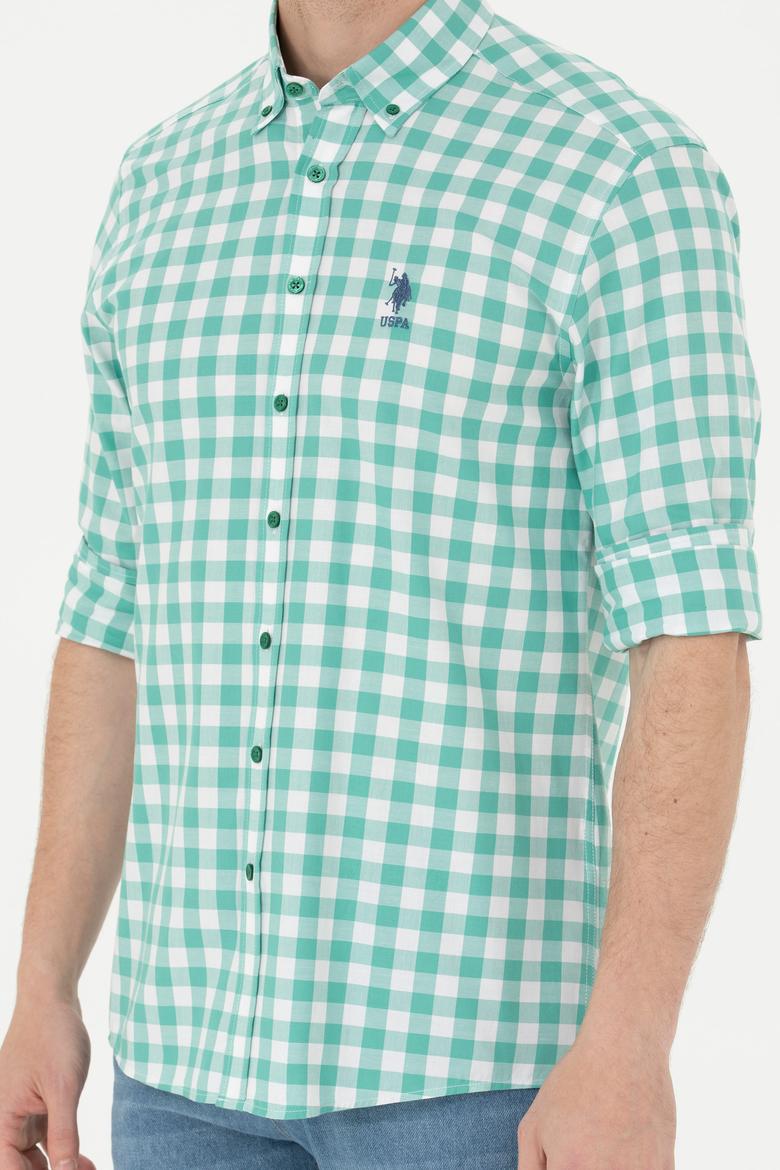 Erkek Yeşil Uzun Kollu Gömlek - 50264391029