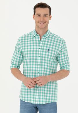 Erkek Yeşil Uzun Kollu Gömlek - 50264391029