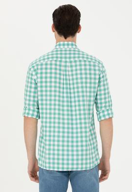 Erkek Yeşil Uzun Kollu Gömlek - 50264391029