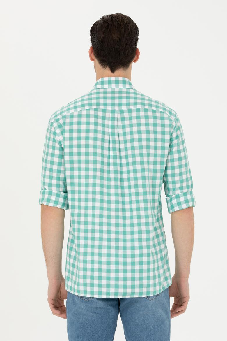 Erkek Yeşil Uzun Kollu Gömlek - 50264391029