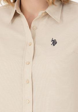 Kadın Camel Uzun Kollu Basic Gömlek - 50277630066