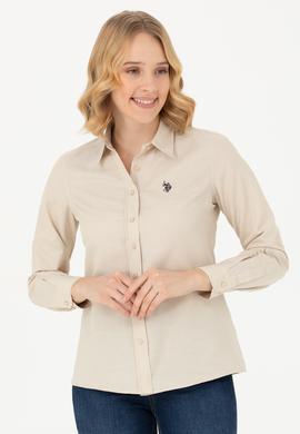 Kadın Camel Uzun Kollu Basic Gömlek - 50277630066