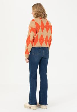 Kadın Koyu Mavi Jean Pantolon - 50272288005