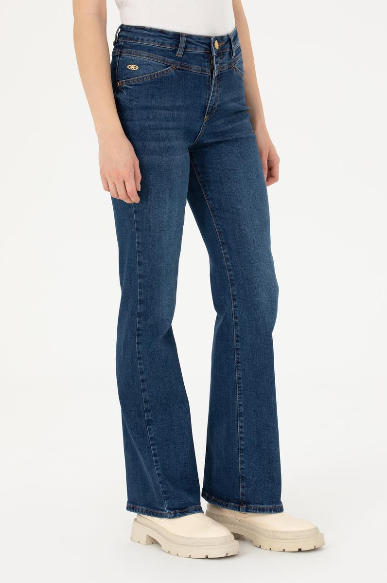 Kadın Koyu Mavi Jean Pantolon