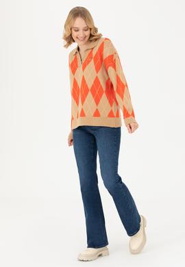 Kadın Koyu Mavi Jean Pantolon - 50272288005