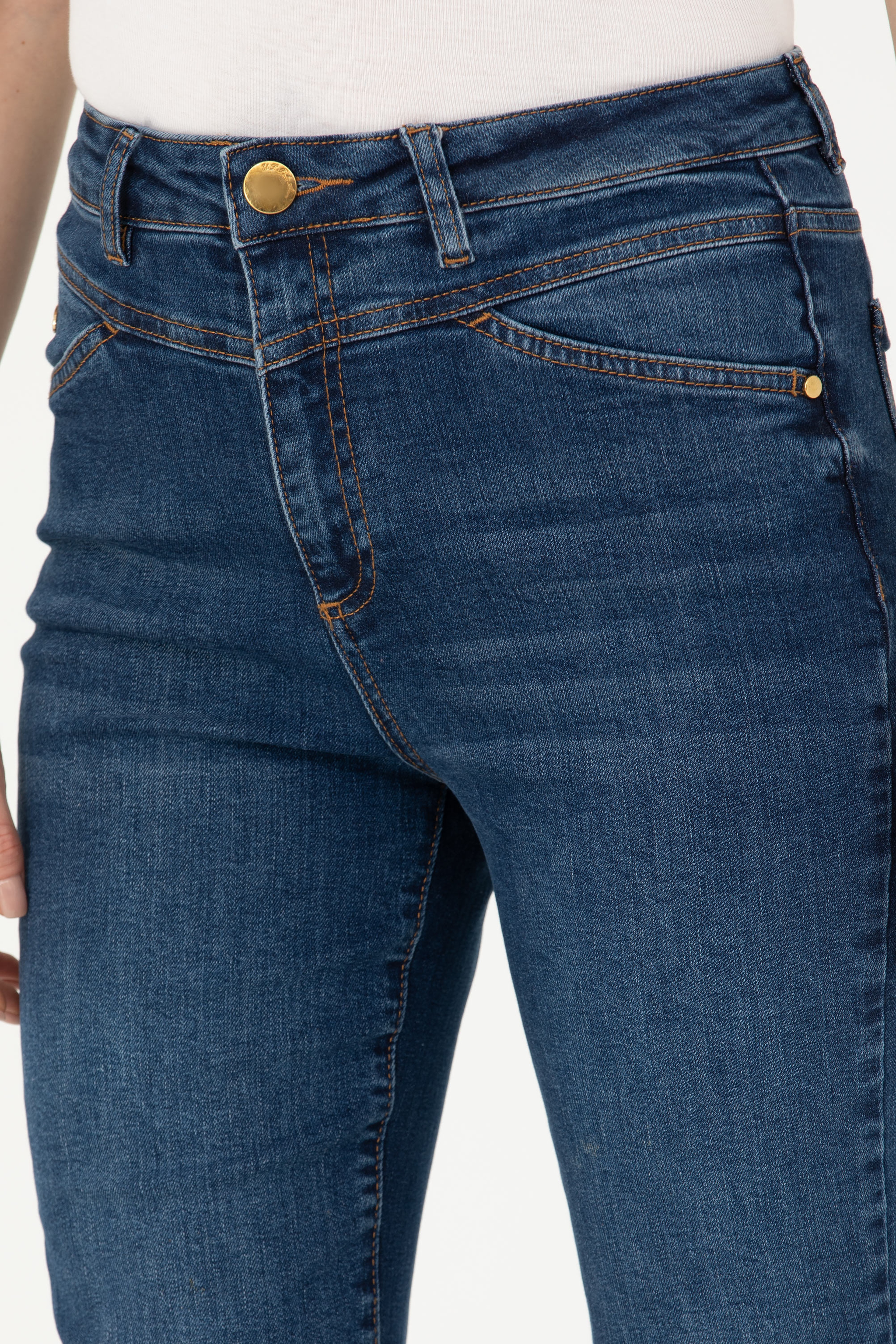 Kadın Koyu Mavi Jean Pantolon - Image 6