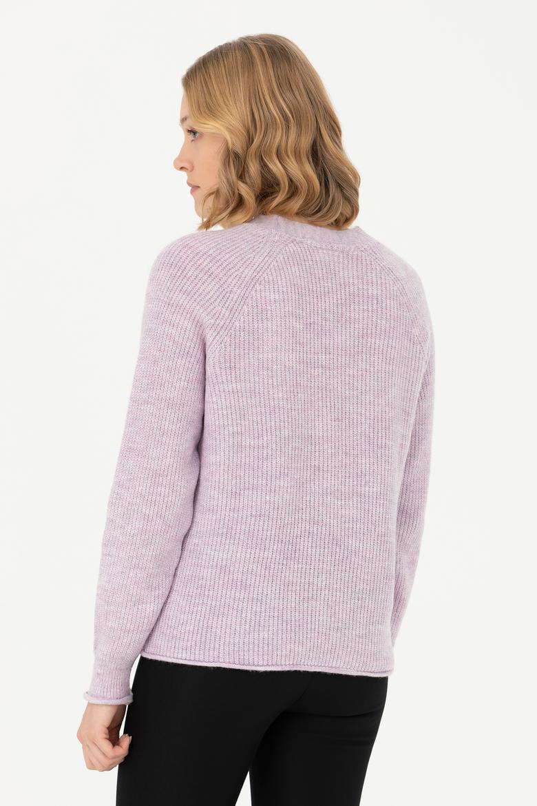 Kadın Lila Triko Hırka - 50269495019