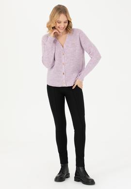 Kadın Lila Triko Hırka - 50269495019