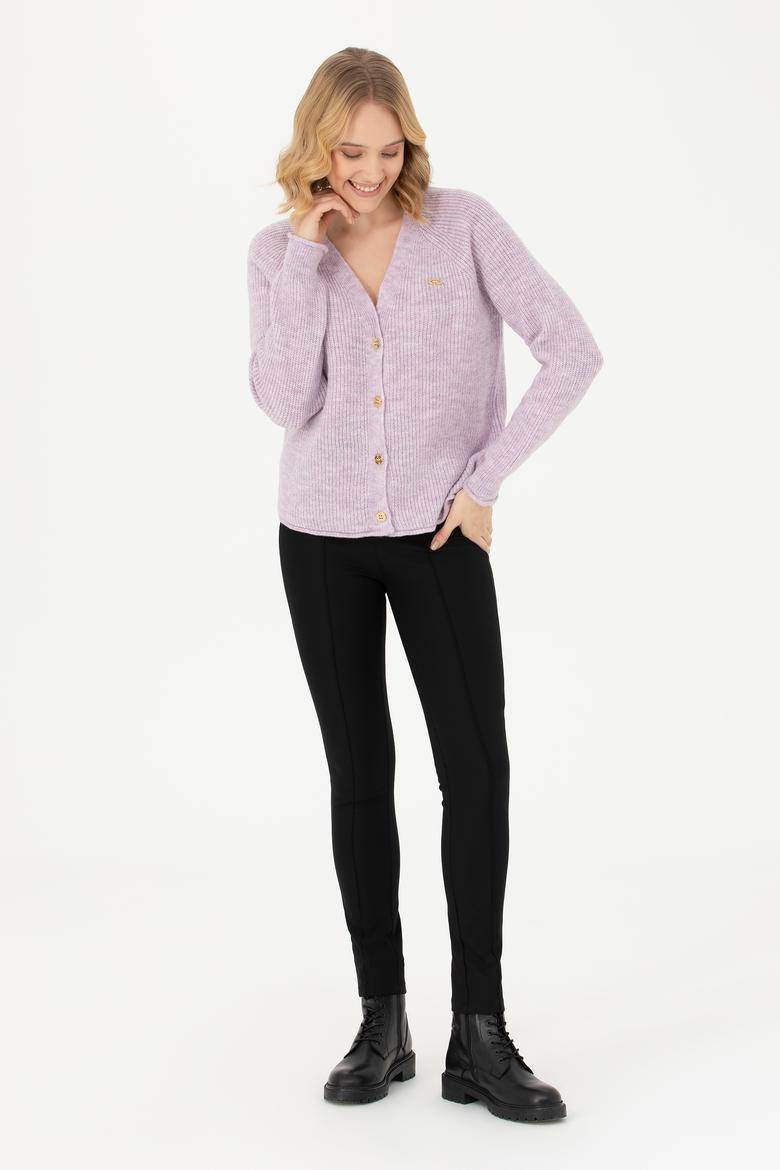 Kadın Lila Triko Hırka - 50269495019