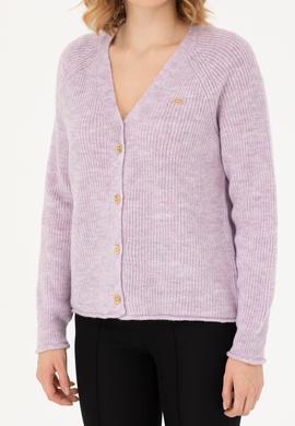 Kadın Lila Triko Hırka - 50269495019