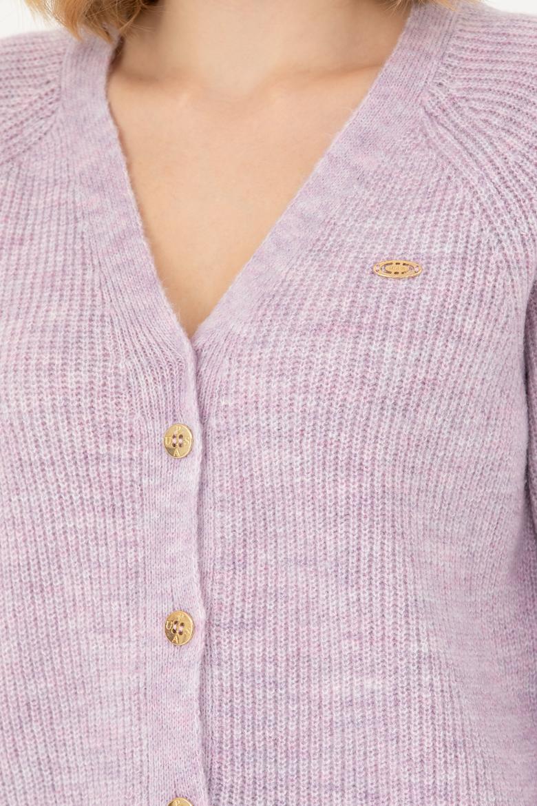 Kadın Lila Triko Hırka - 50269495019