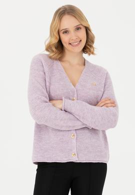 Kadın Lila Triko Hırka - 50269495019