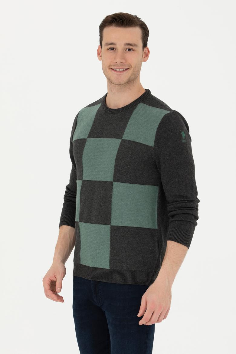 Erkek Antrasit Melanj Kazak - 50271031032