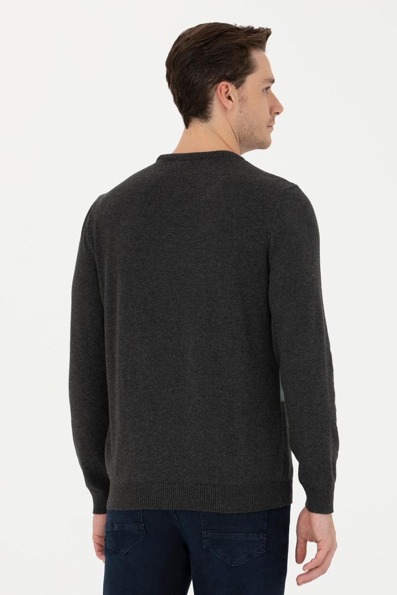 Erkek Antrasit Melanj Kazak - 50271031032